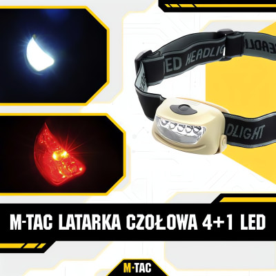 M-Tac Headlamp 4+1 LED Red Light, up to 18 Lumens — 6/6