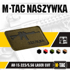 M-Tac Patch AR-15 223/5,56 Laser Cut Antsiuvas