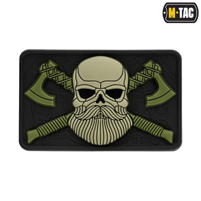 M-Tac Bearded Skull 3D PVC Patch – 80×50 mm