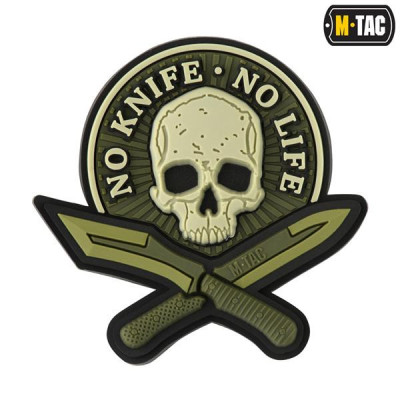 M-Tac No Knife No Life 3D PVC Patch – 50×50 mm