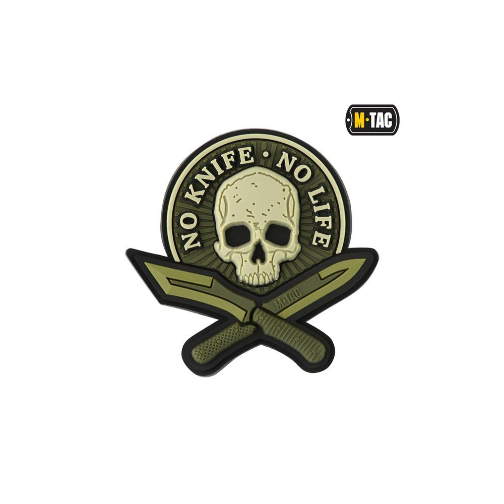 M-Tac No Knife No Life 3D PVC Patch – 50×50 mm