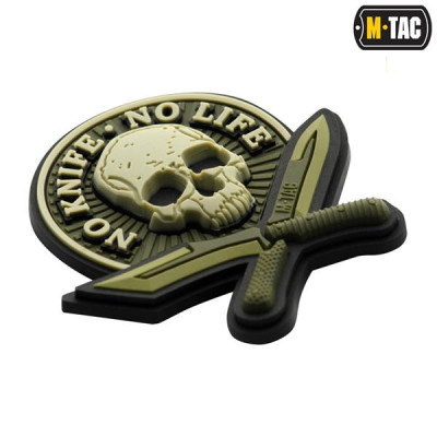 M-Tac No Knife No Life 3D PVC Patch – 50×50 mm