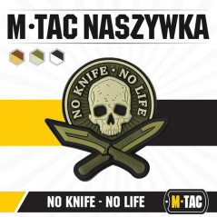 M-Tac Patch No Knife - No Life 3D PVC Antsiuvas