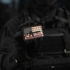 M-Tac Patch AR-15 American Rifle (80х50 мм) Black/GID Antsiuvas