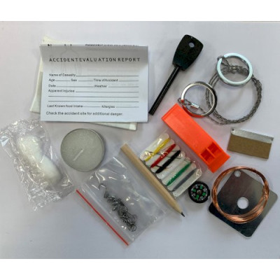 Waterproof Survival Tin with Compass and Flint