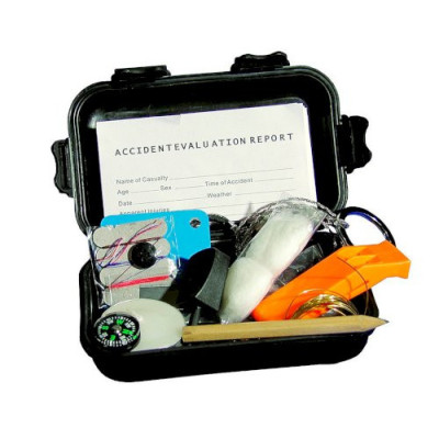Waterproof Survival Tin with Compass and Flint