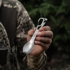 M-Tac Spork Cutlery Set with a Carabiner Valgymo įrankiai