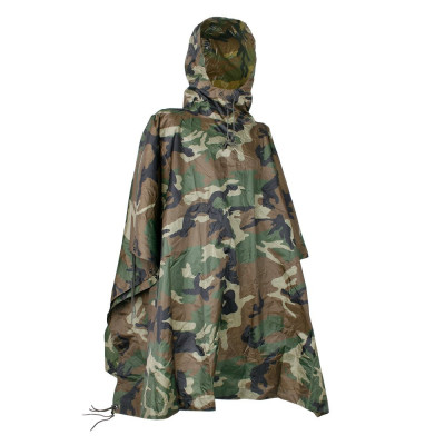 Mil-Tec Rip-Stop Nylon Poncho – 205 × 145 cm, 650 g