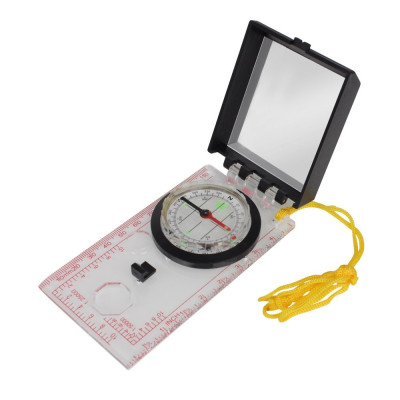 Compass with Magnifying Lenses and Protective Lid