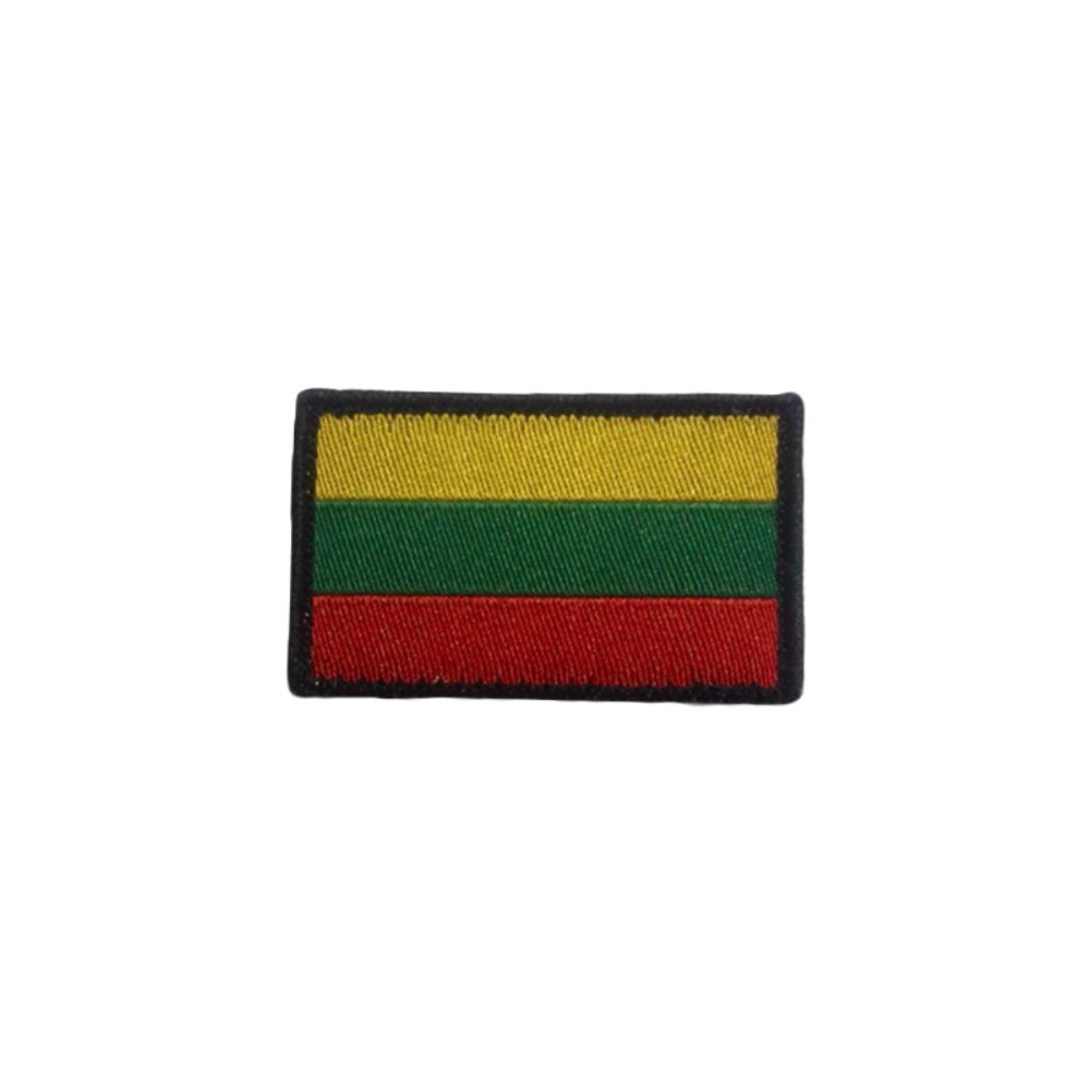 Woven Lithuanian Tricolour Patch 52 × 32 mm Velcro