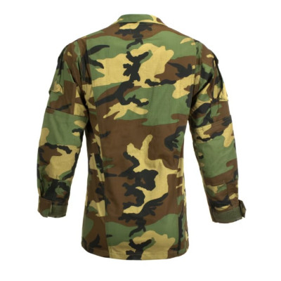 Invader Gear Camouflage Shirt Full-Zip, Velcro, Elbow Protection, Woodland