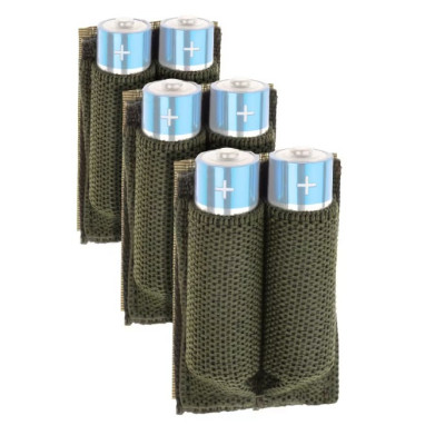 Invader Gear AA Battery Strapp Velcro 3-pack OD
