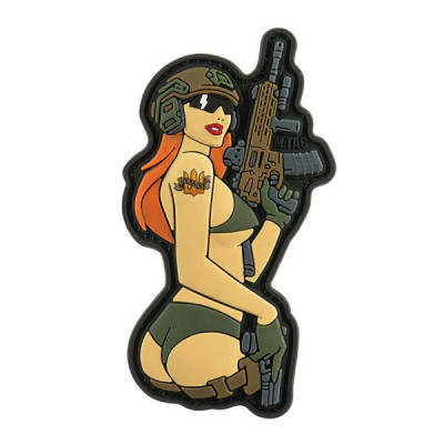 M-Tac PVC Patch "Tactical Girl" Pin-Up – 4.5 × 8.5 cm