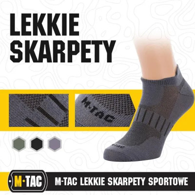 M-Tac Low-Cut Running Socks 85% Cotton, 10% Polyamide, Dark Grey