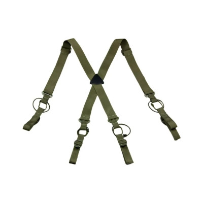 Invader Gear Adjustable Suspenders MOLLE Belts, UTX Flex, Shock Cord, Olive