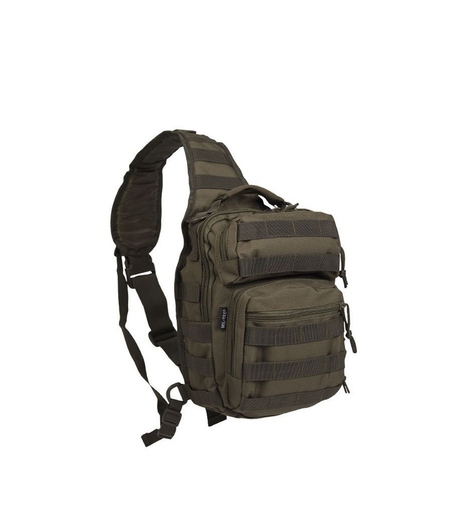 Mil-Tec Woodland One Strap Assault Pack Small Woodland marginimo maža kuprinė per petį 10L