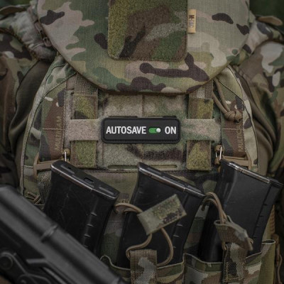 M-Tac Autosave PVC Morale Patch 8 × 2.5 cm Velcro, Black