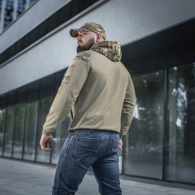 M-Tac Hoodie Combat Raglan Sweatshirt with Hood, Multicam