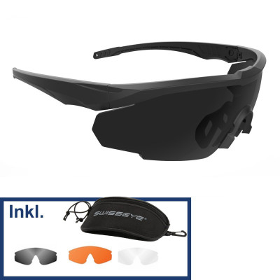 Swiss Eye Blackhawk Pro Tactical Glasses – 3 Lenses, EN/MIL/ANSI