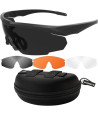 Swiss Eye BLACKHAWK PRO Tactical Glasses Black Taktiniai, apsauginiai, šaudymo akiniai