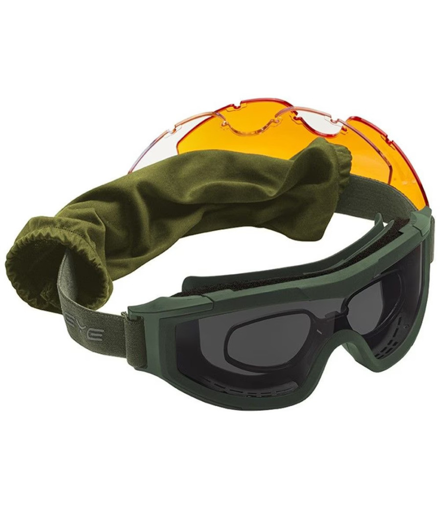 Swiss Eye F-Tac Tactical Goggles Olive Taktiniai akiniai su korekcinių akinių adapteriu