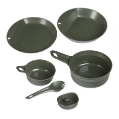 Wildo Explorer Kit, 6-parts, OD Green Kelioninis valgymo indų rinkinys