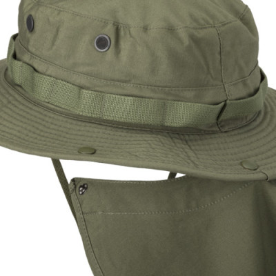 Military Wide-Brim Hat with Removable Neck Cover