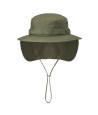 Military Wide-Brim Hat with Removable Neck Cover