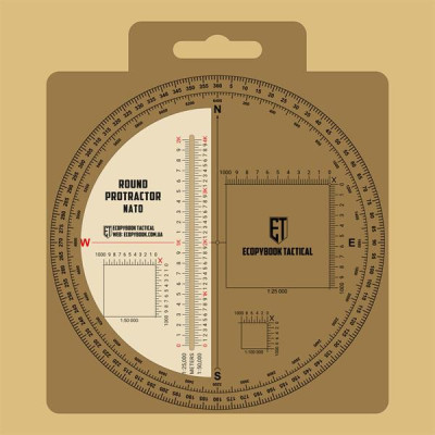 M-Tac Ecopybook Tactical Ruler Protractor Round 130 mm NATO