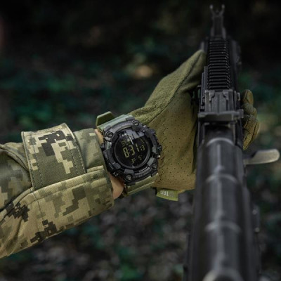 M-Tac 2037 Tactical Watch Compass, Chronograph, Army Olive