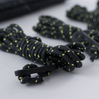 Tac Maven Polyester Guy Lines with POM Tensioner 4 pcs, 2.2 m, Black