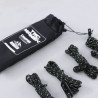 Tac Maven Polyester Guy Lines with POM Tensioner 4 pcs, 2.2 m, Black