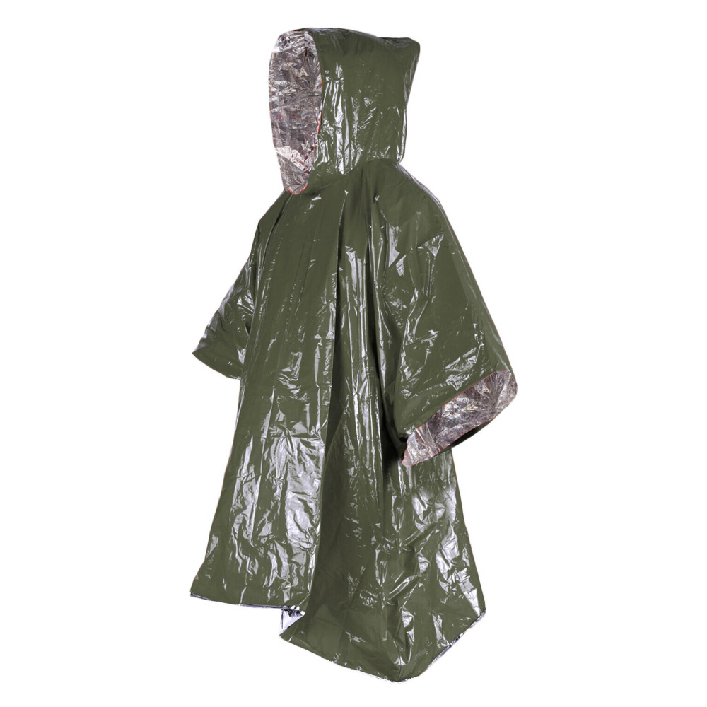 Tac Maven Zero Hour Emergency Poncho Water-Resistant, with Hood, Olive