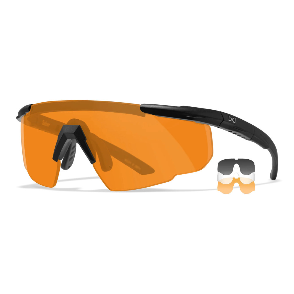 Wiley X WX Saber Advanced Ballistic Glasses, Black