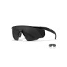 Wiley X WX Saber Advanced Ballistic Glasses Clear Lenses, Black