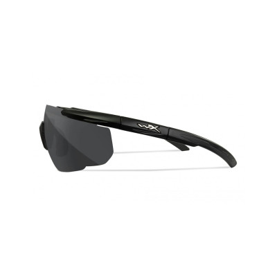Wiley X WX Saber Advanced Ballistic Glasses Clear Lenses, Black