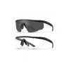 Wiley X WX Saber Advanced Ballistic Glasses Clear Lenses, Black
