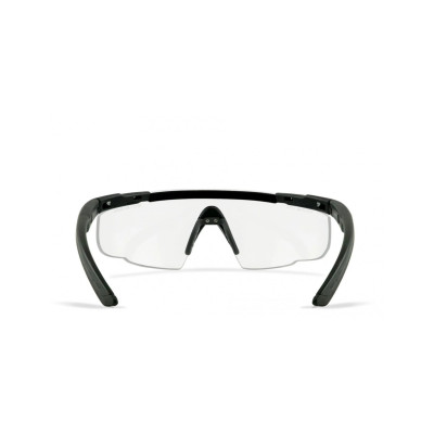 Wiley X WX Saber Advanced Ballistic Glasses Clear Lenses, Black