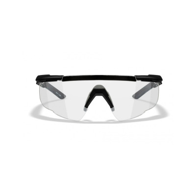 Wiley X WX Saber Advanced Ballistic Glasses Clear Lenses, Black