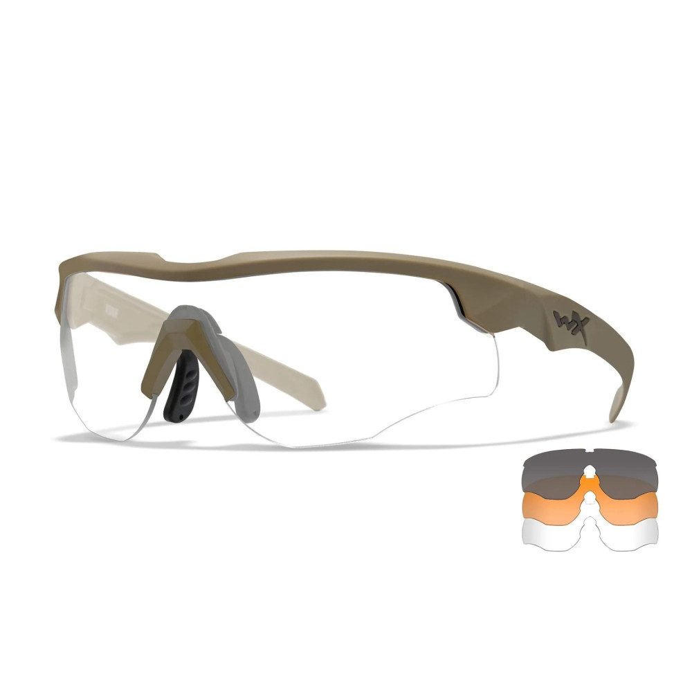 Wiley X WX Rogue Comm Ballistic Glasses, Taupe