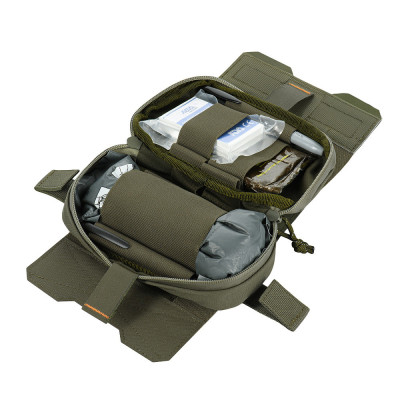 M-Tac IFAK First Aid Kit with Mount Base, Ranger Green