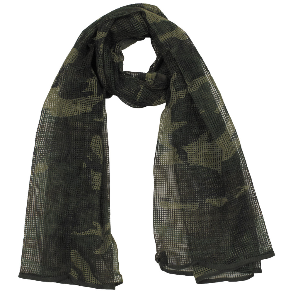 MFH Mesh Scarf Woodland 190×90 cm – mesh camo scarf
