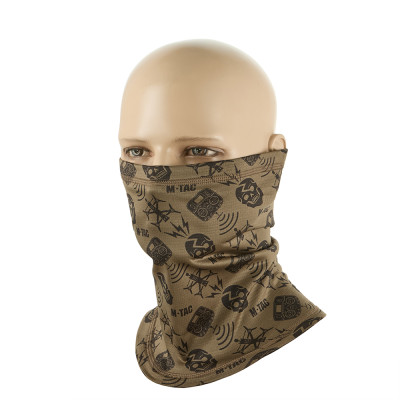 M-Tac Scarf Tube Microfleece Drone Pattern – neck gaiter, Tan